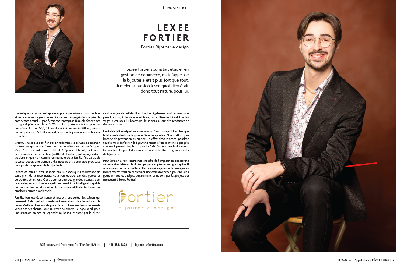 Spécial Homme dans le MAG2000 en compagnie de Lexee Fortier