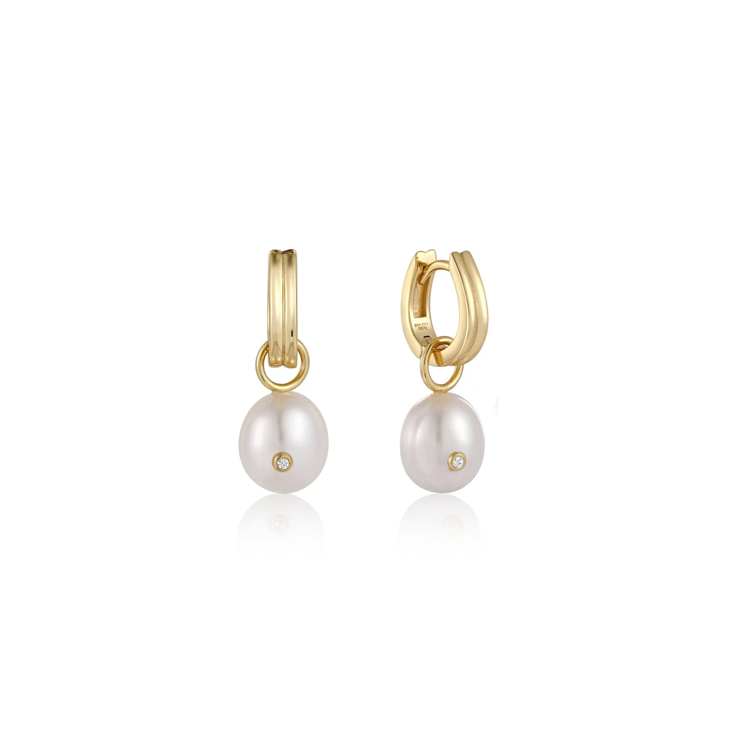 Boucles d'oreilles pour femme en argent 925, perles - E043-04G - Ania Haie