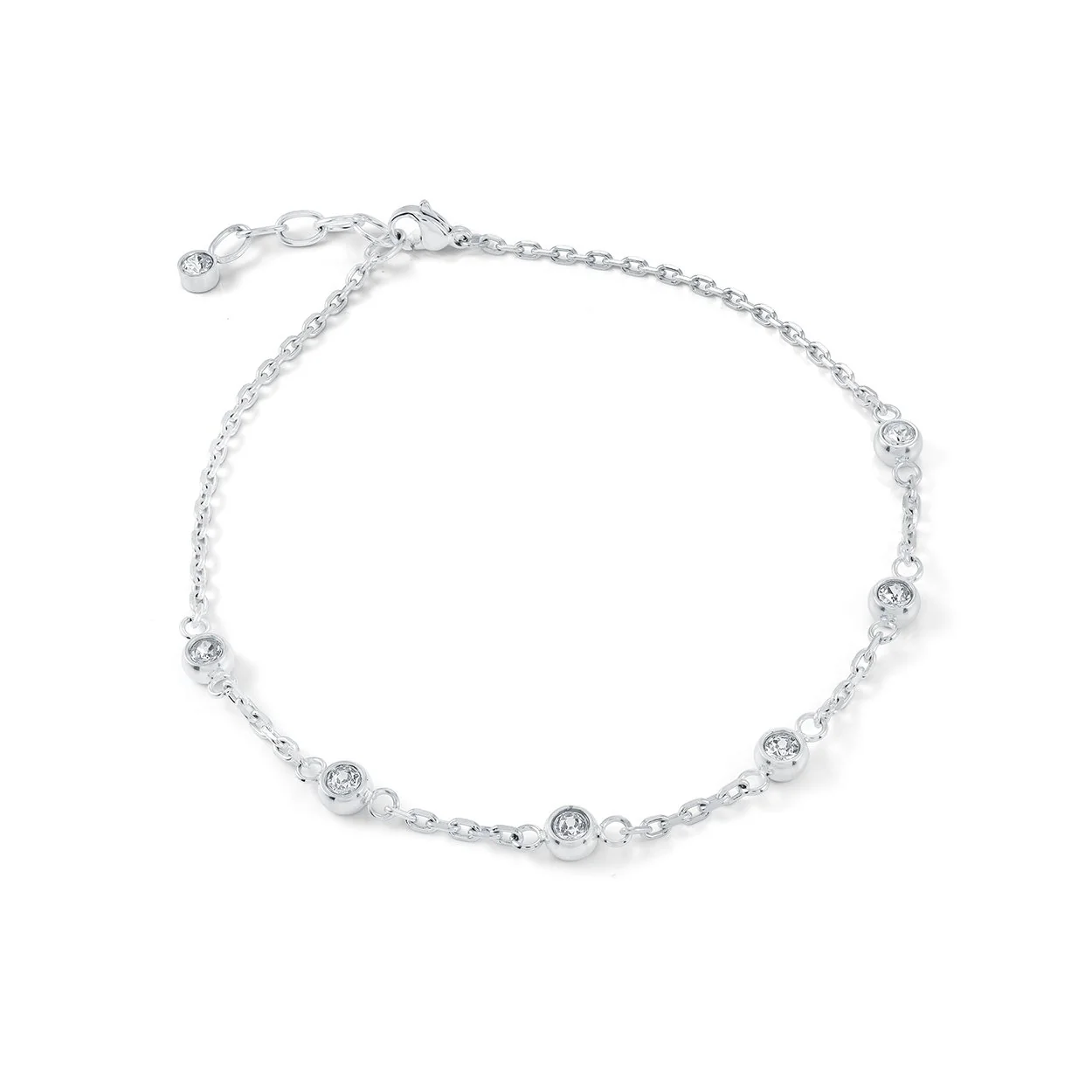 Chevillère pour femme en stainless, cubic zirconium - SWN120-9 - Italgem