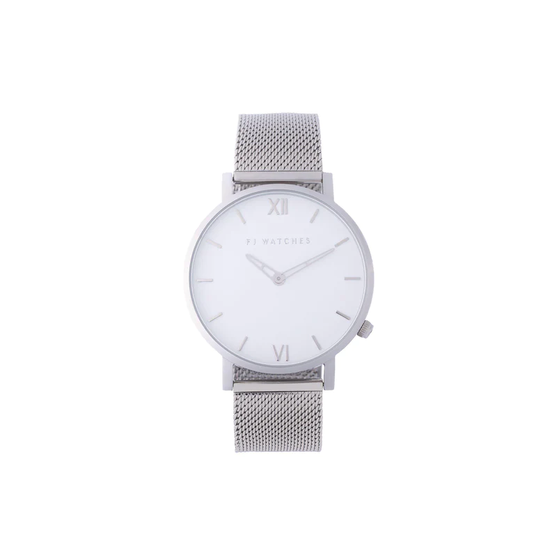 Montre pour femme en stainless, bracelet de mèche, 3ATM - 1043-36 - FJ WATCHES