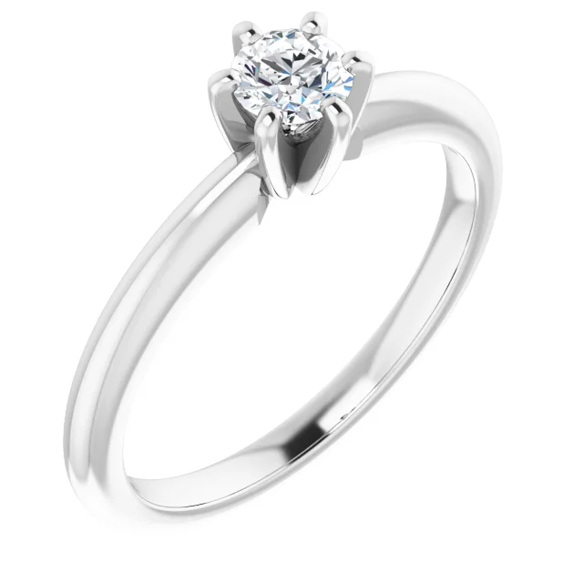 Bague solitaire pour femme en 14k, 1 diamant VVS2, J pour 0.30 carat - 123217 - Stuller