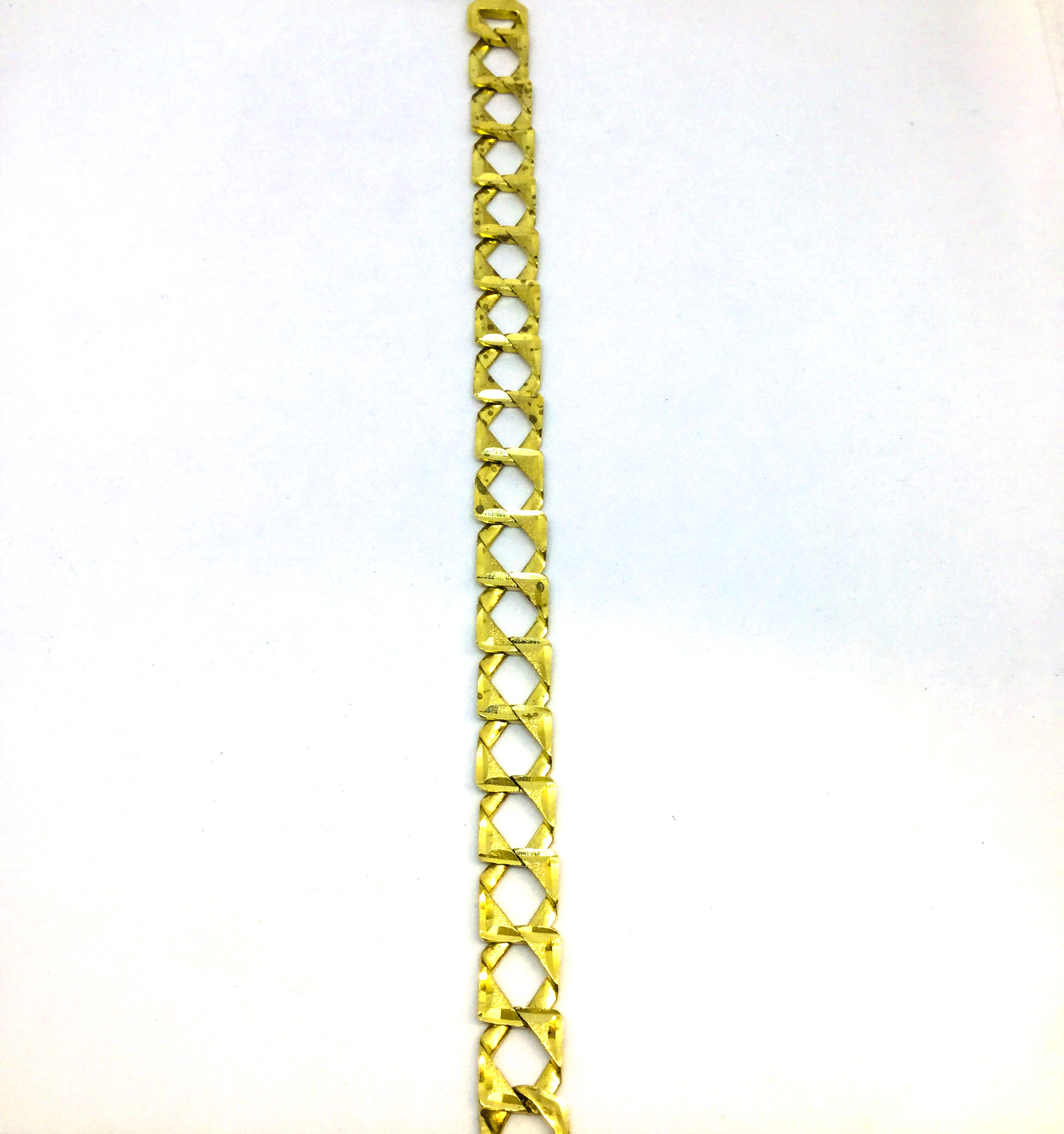 Bracelet pour homme en or 10k, gourmette carré