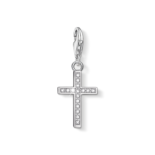 Breloque pour femme en argent 925, cubic zirconium, croix - 0049-051-14 - Thomas Sabo
