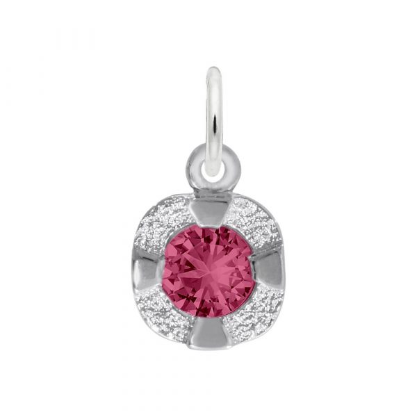 Pendentif en argent 925, pierre de naissance