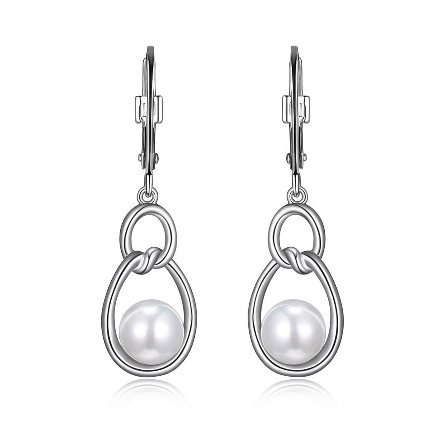 Boucles d'oreilles argent 925, perles, crochet