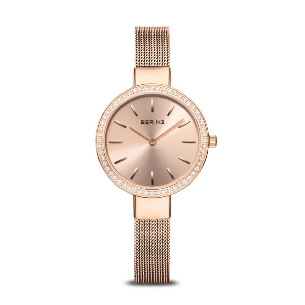Montre pour femme en stainless, bracelet mèche, cz, 3ATM - 16831-366 - Bering