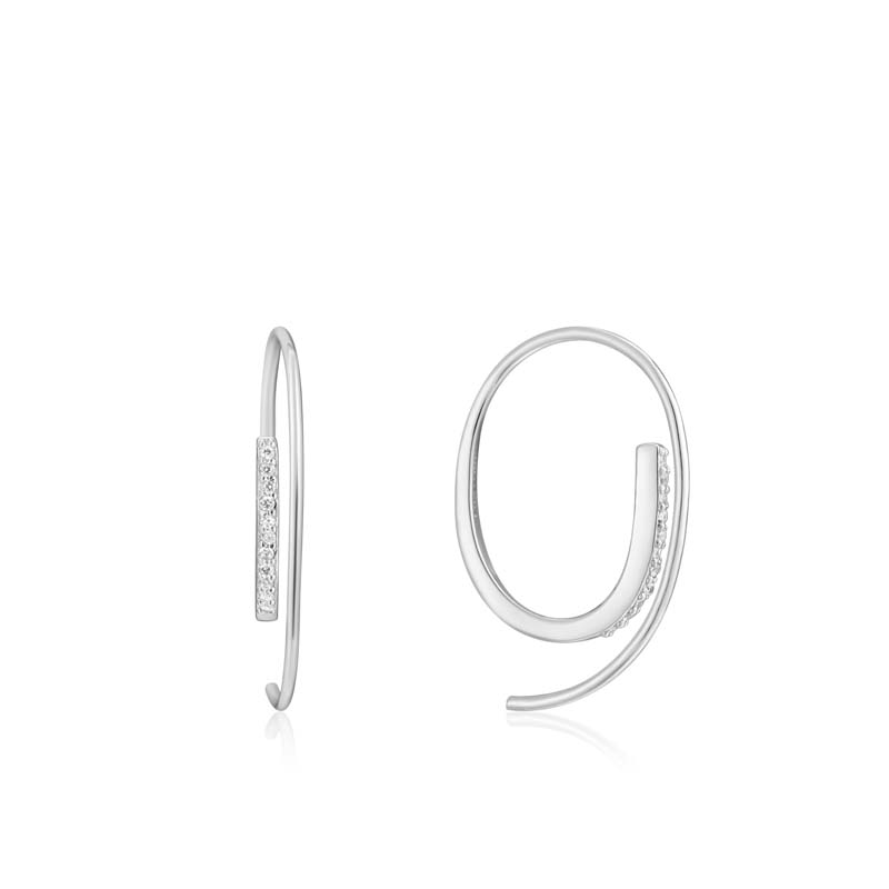 Boucles d'oreilles argent 925 garnies de pierres