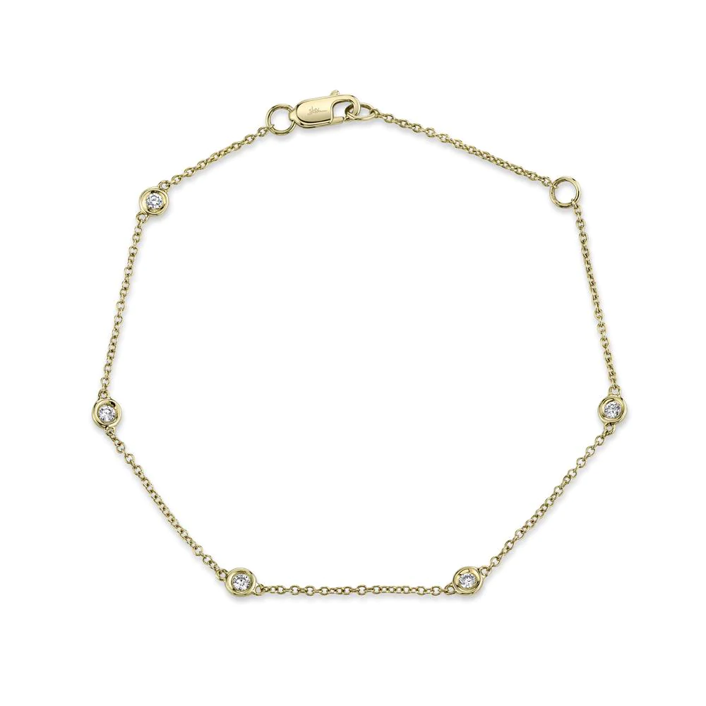Bracelet pour femme en or 14k, 0.13 carat de diamants SI - SC22003858 - Shy Creations