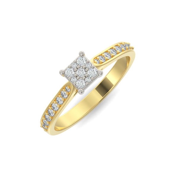 Bague pour femme en or 10k, 0.24 carat de diamants laboratoire VS - FS-013AYW - MALO