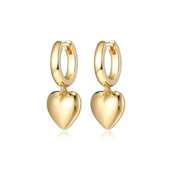 Boucles d'oreilles pour femme en argent 925, coeurs
