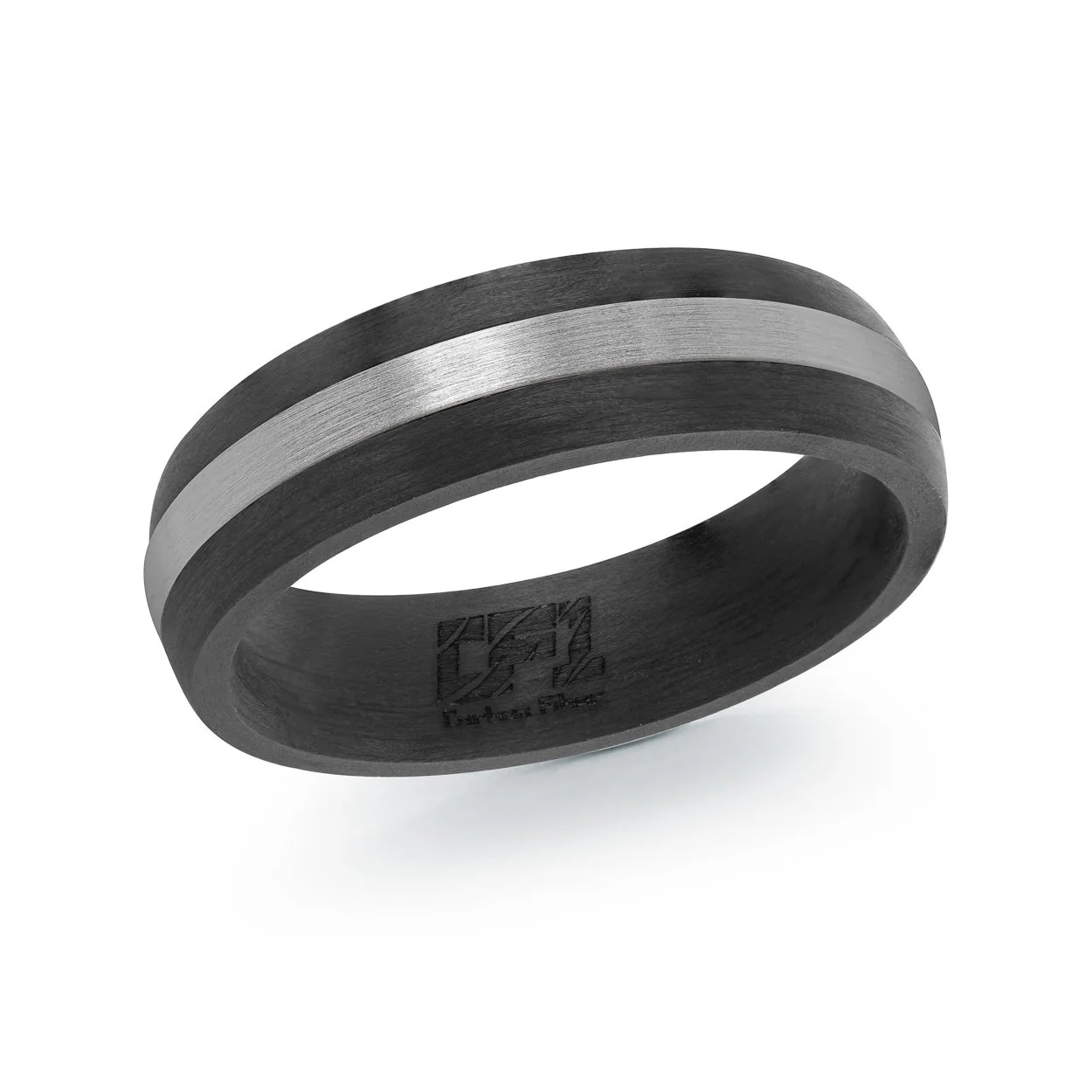 Bague pour homme en stainless et fibre de carbone - CF10-9 - Italgem