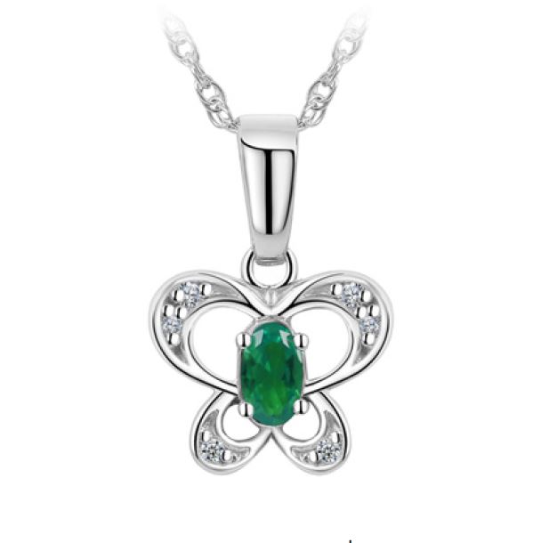 Pendantif pour femme en argent 925, cubic zirconium, papillon