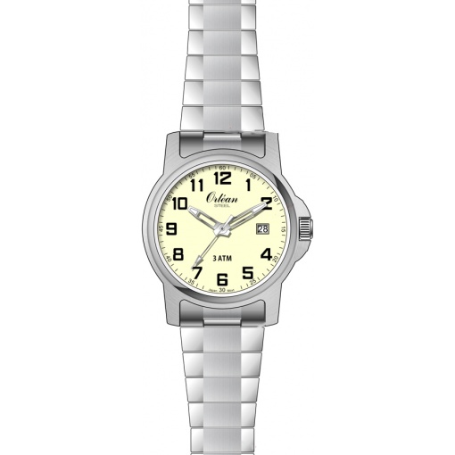 Montre stainless élastique, 3ATM, lumière