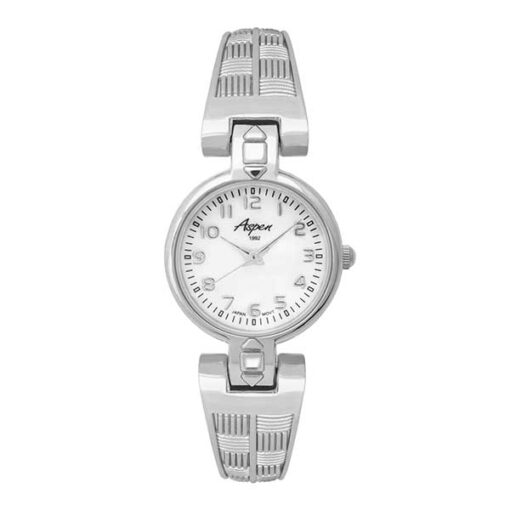 Montre pour femme, bracelet rigide, cadran nacré