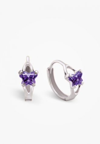 Boucles d'oreilles pour enfant en argent 925, papillons, huggies
