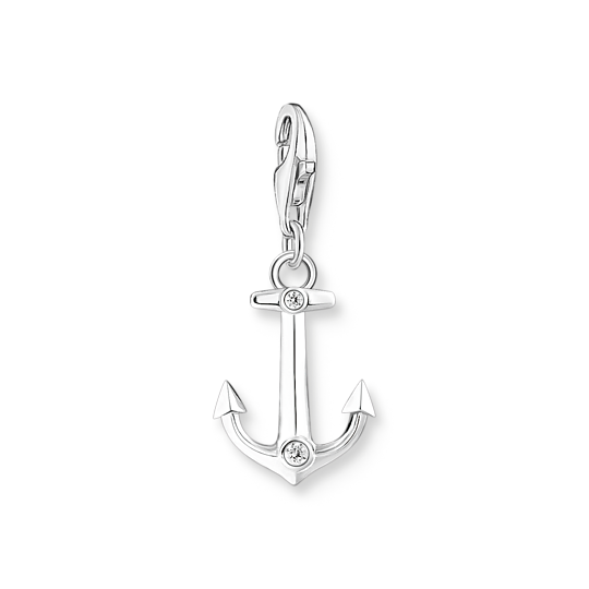 Breloque en argent 925, cubic zirconium, ancre - 2166-051-21 - Thomas Sabo