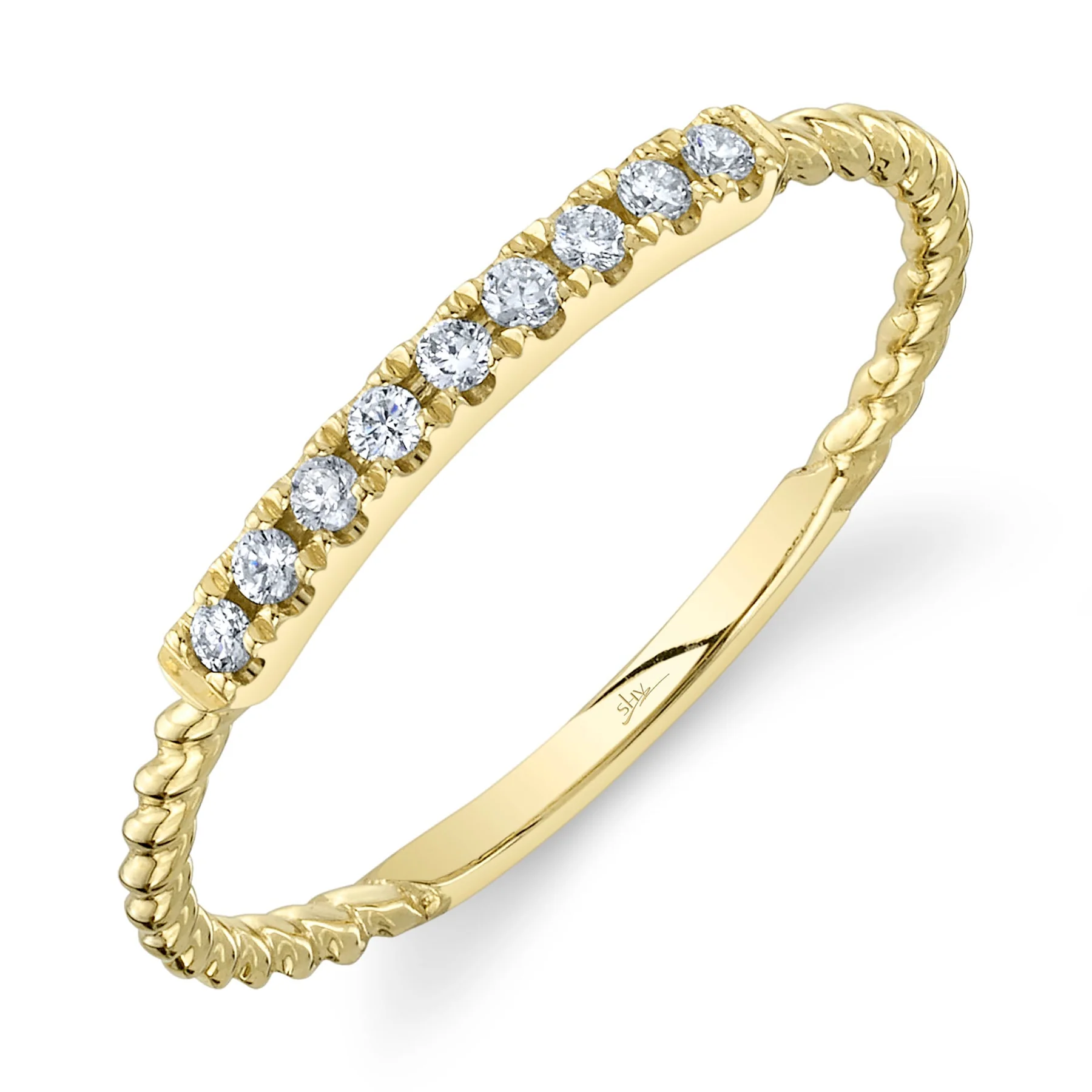 Bague pour femme en or 14k, 0.10 carat de diamants SI - SC22008824 - Shy Creations