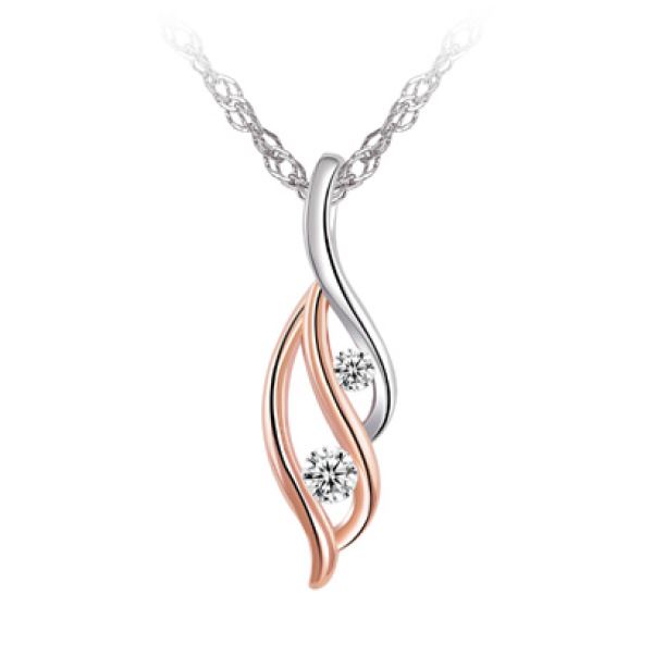 Pendantif pour femme en argent 925, zircons