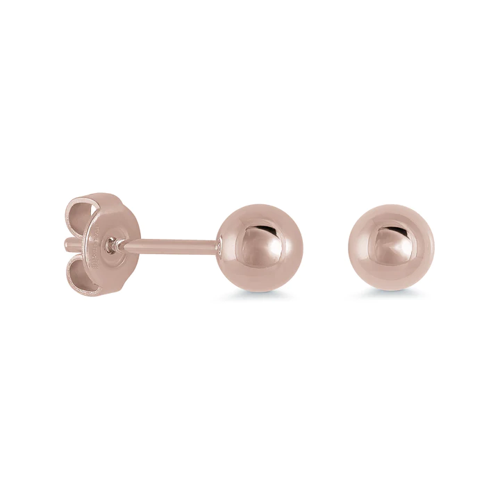 Boucles d'oreilles pour femme en stainless, boules 6mm unies - SEA322-R - Italgem