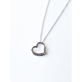 Pendentif argent 925, coeur avec gravure 