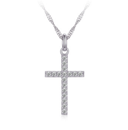 Pendentif en argent 925, cubic zirconium, croix - L544P - Legend
