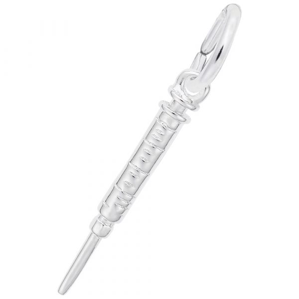 Pendentif en argent 925, seringue