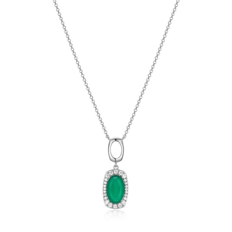 Pendentif pour femme en argent 925, zircons