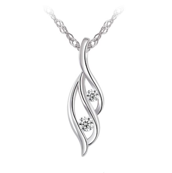 Pendantif pour femme en argent 925, zircons