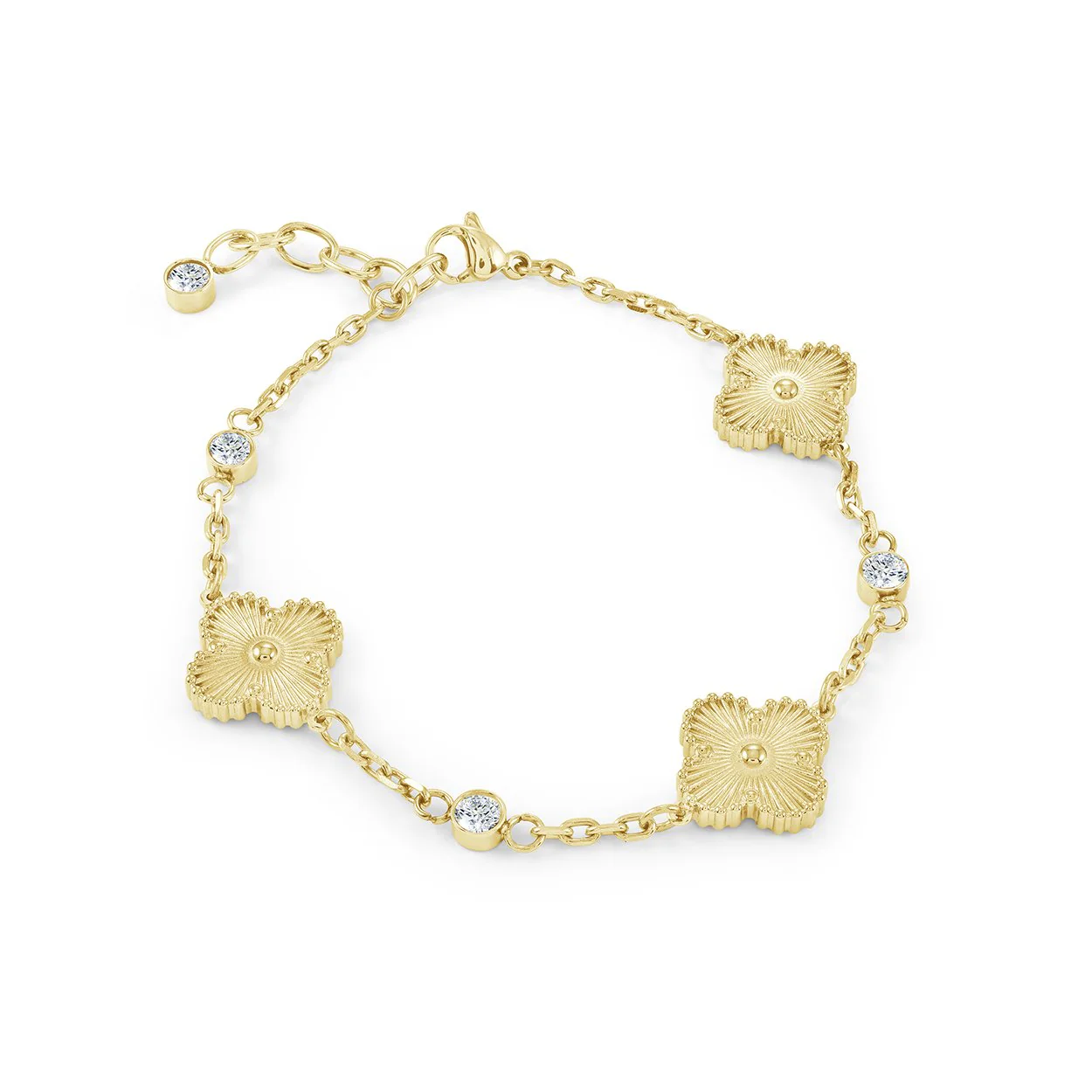 Bracelet pour femme en stainless, cubic zirconium, van cleef - SWB259-GO - Italgem