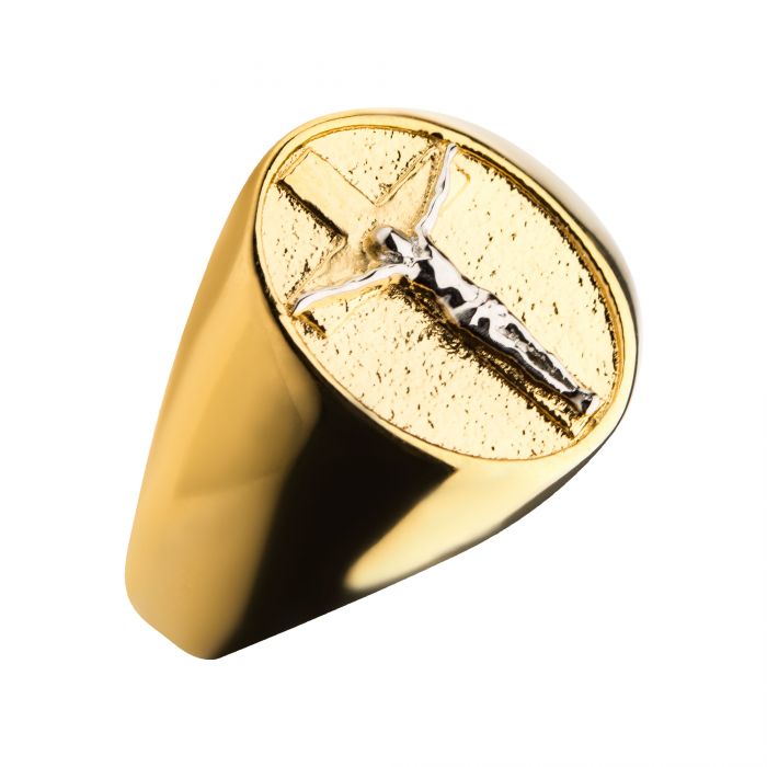 Bague pour homme en stainless, croix