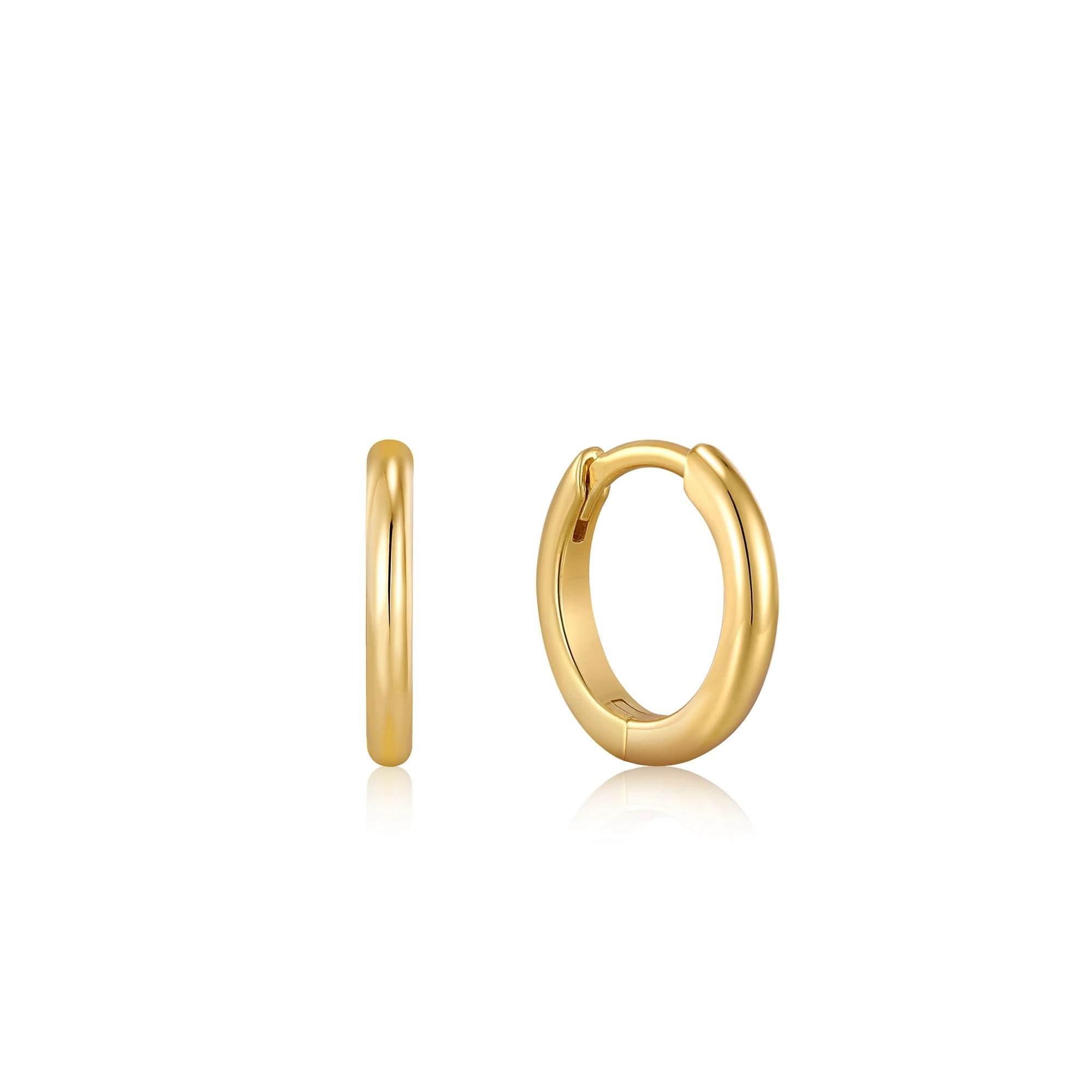 Boucles d'oreilles unies pour femme en argent 925 - E035-14G - Ania Haie