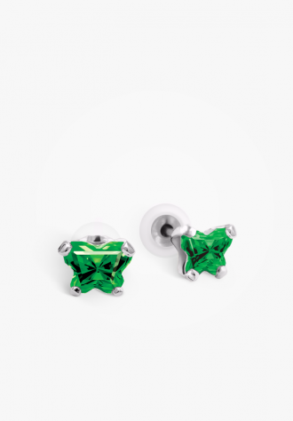 Boucles d'oreilles pour enfant en argent 925, mai