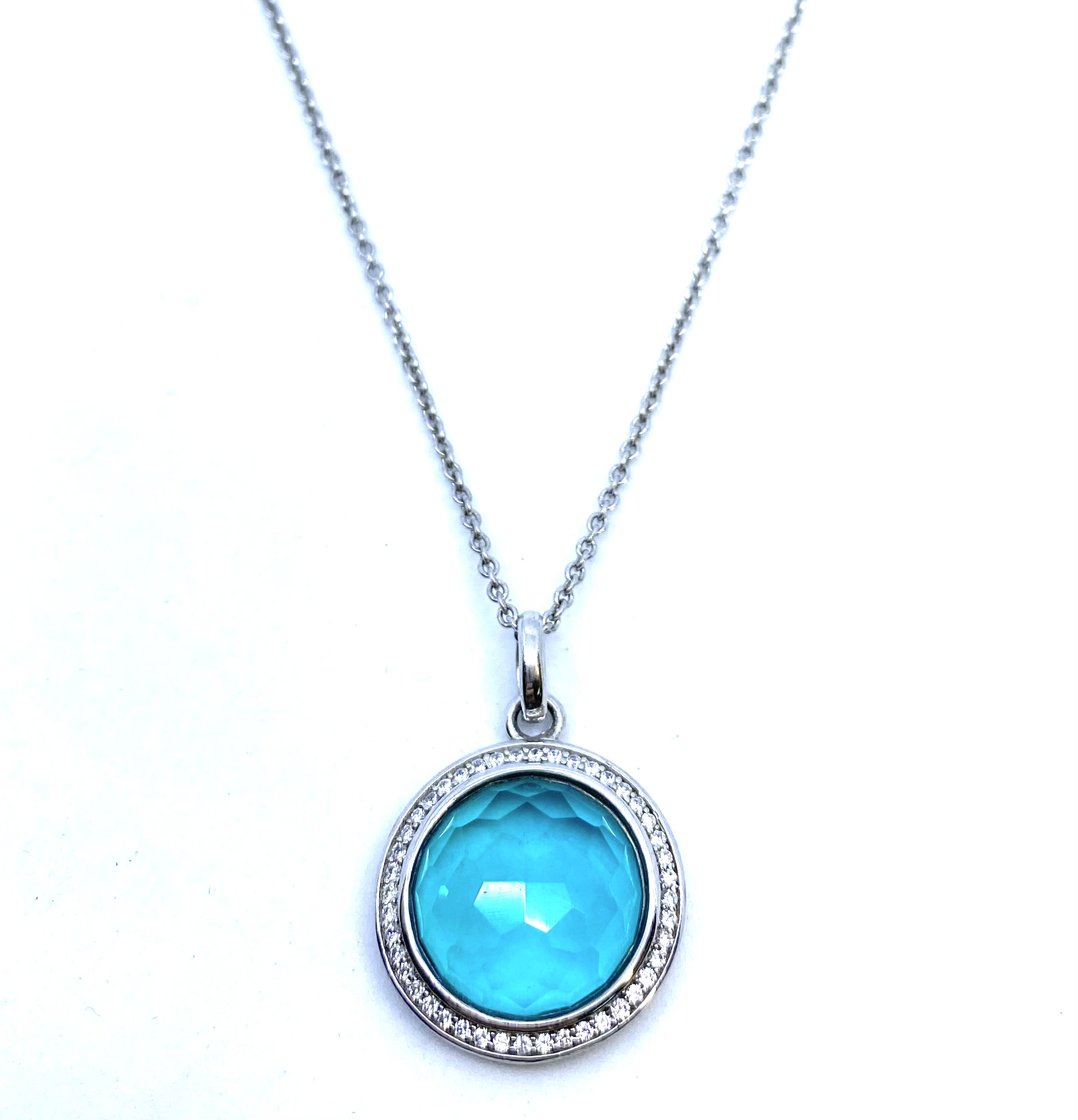 Pendentif pour femme en argent 925, zircons