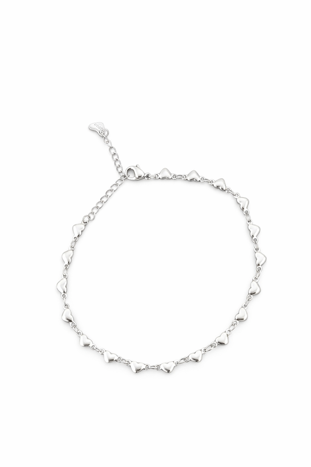 Chevillère pour femme en stainless, coeurs - CHEV-NATH006-W - Nathalie Belanger