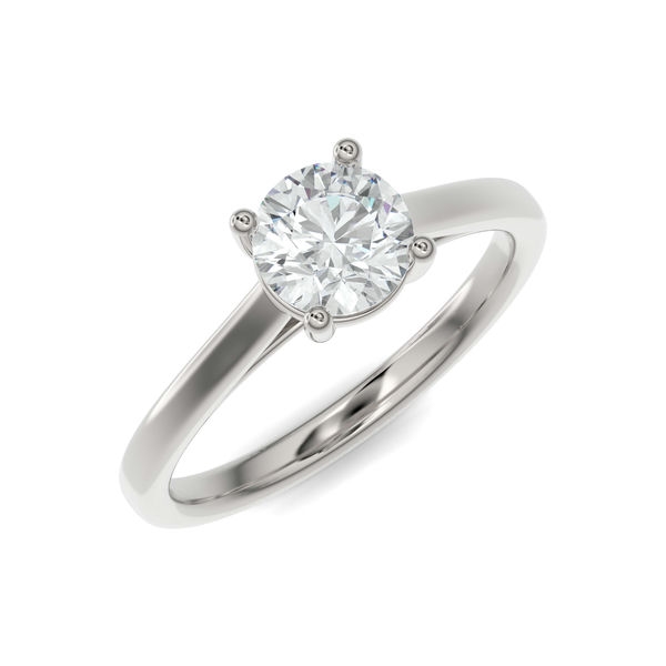Bague solitaire pour femme en or 10k, 1 diamant laboratoire VS pour 0.50 carat - FS-542AW-050RD - MALO