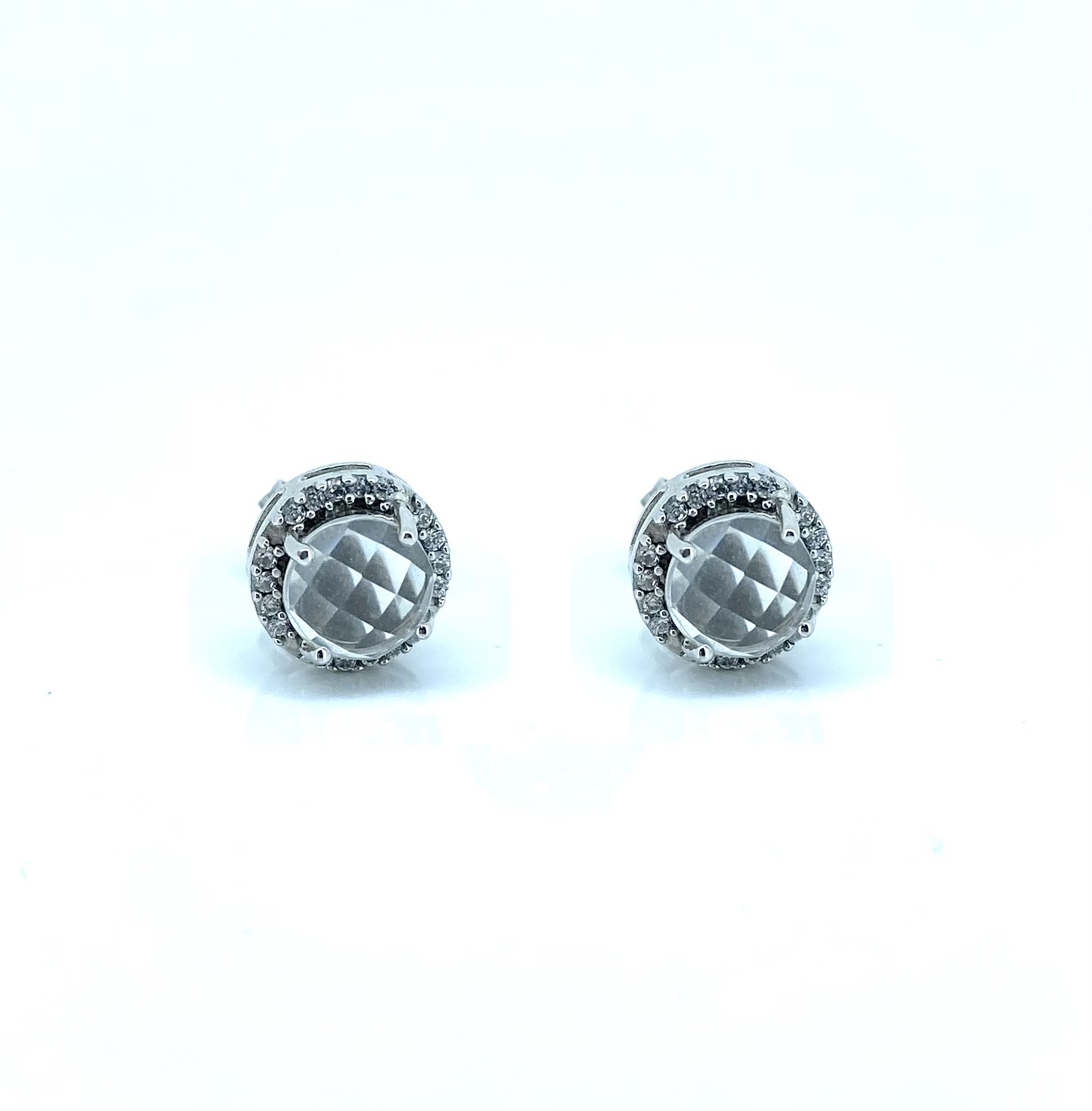 Boucles d'oreilles pour femme en argent 925, cubic zirconium