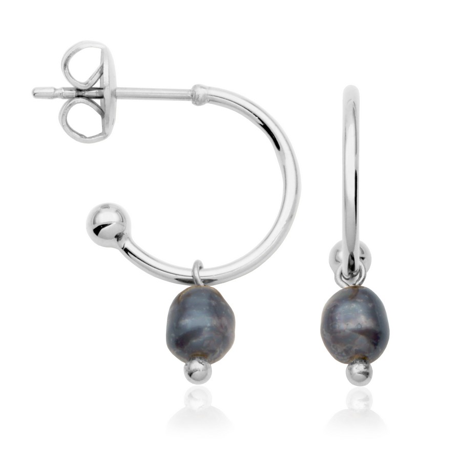 Boucles d'oreilles pour femme en stainless, perles