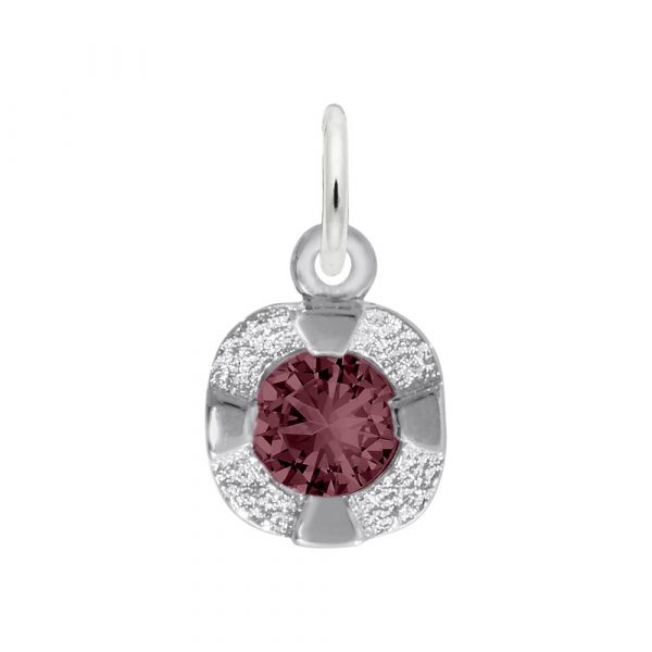 Pendentif en argent 925, pierre de naissance