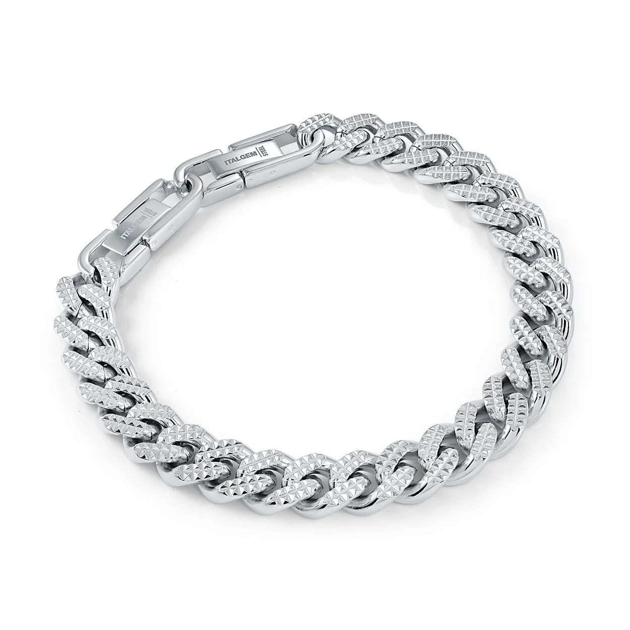 Bracelet pour homme en stainless, gourmette 10mm - SMB827 - Italgem