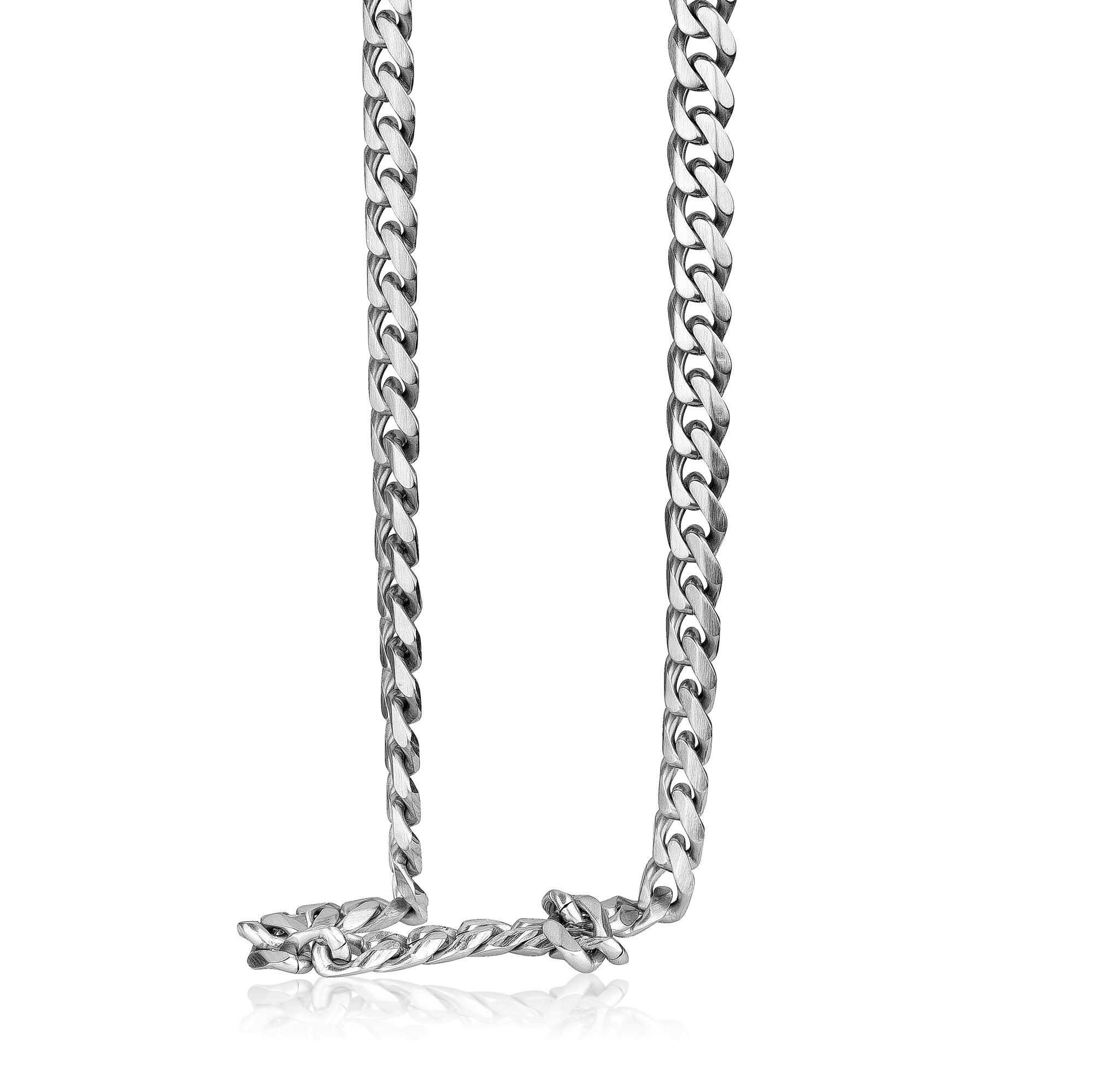 Chaine stainless, gourmette, diamond cut