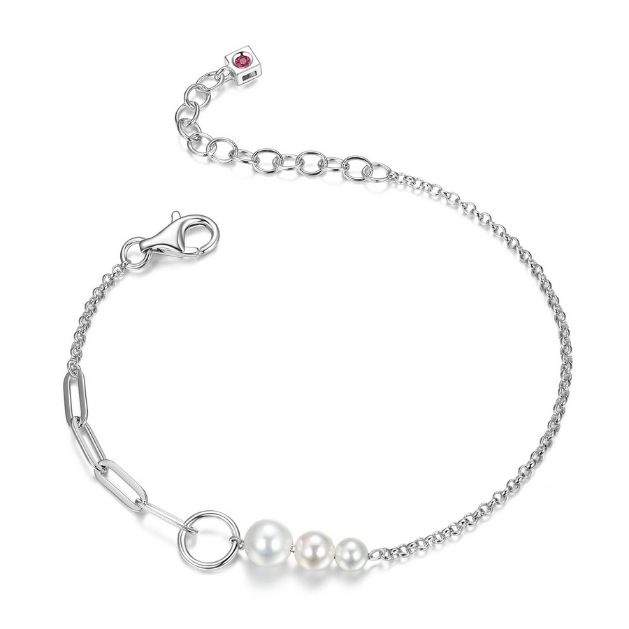 Bracelet pour femme en argent 925, perles