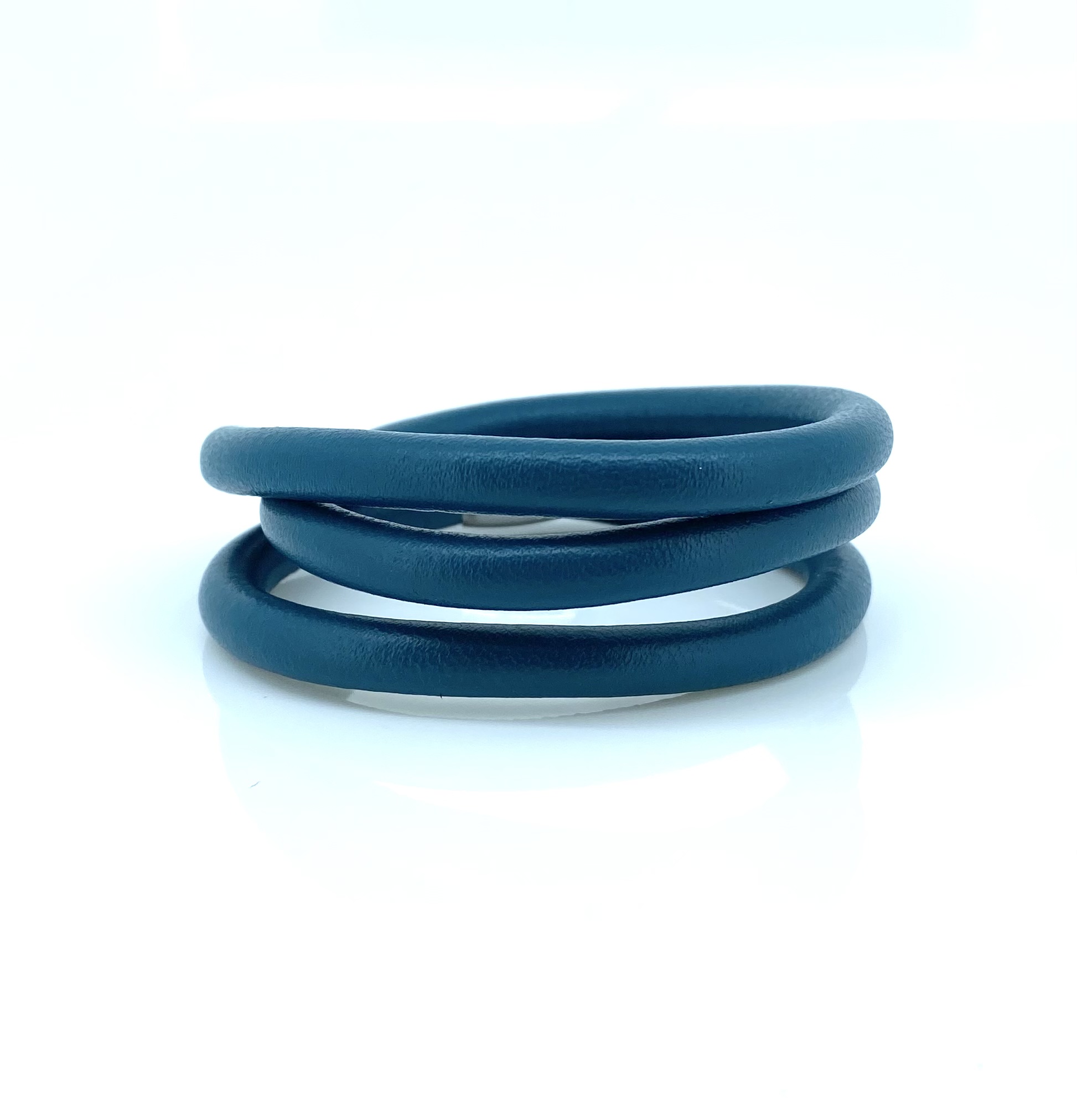 Bracelet triple pour femme en peau d'agneau et stainless - 1004917-60 - Story
