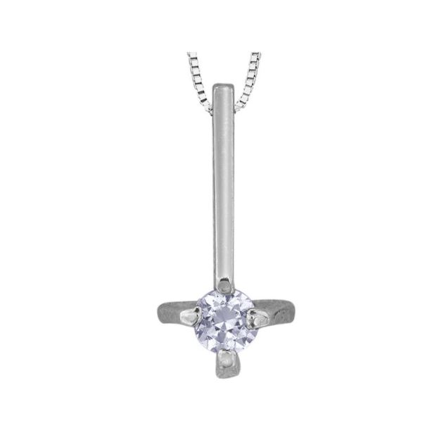 Pendentif or 10K, 1 diamant pour 0.8 point total
