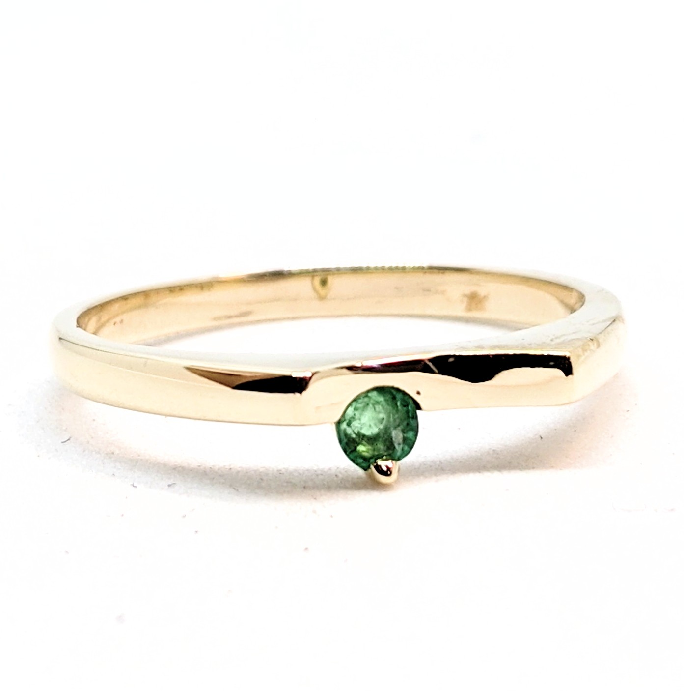 Bague or 10K, pierre de naissance naturelle