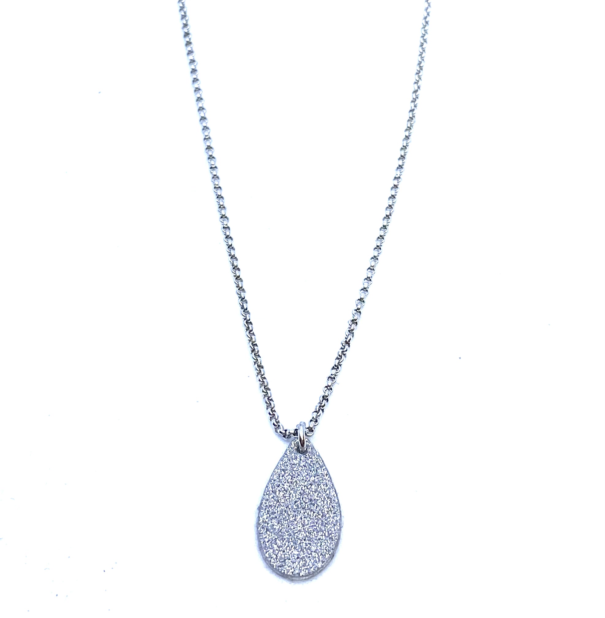 Pendentif pour femme en argent 925, poussière de pierres