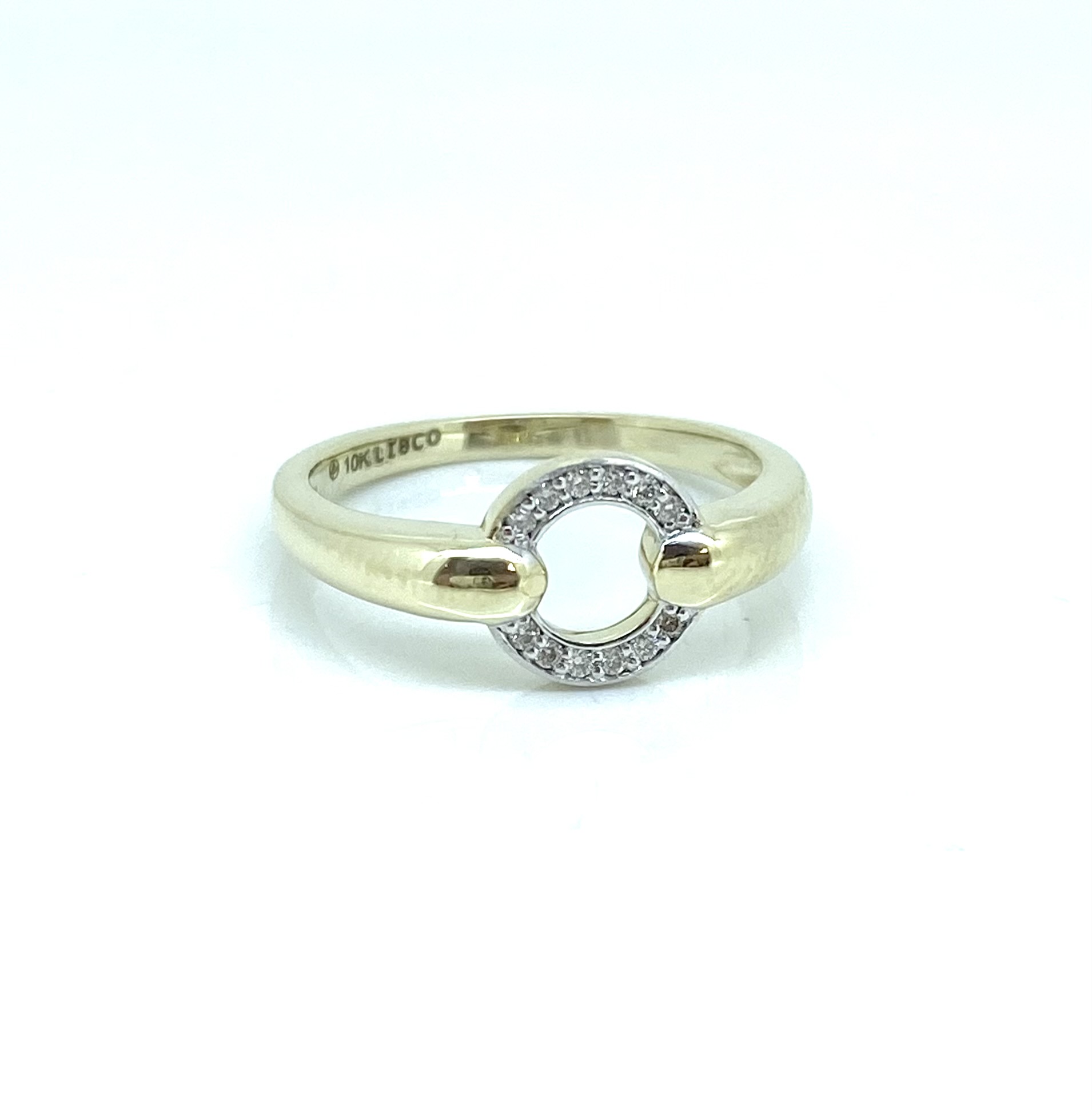 Bague pour femme en or 10k, 12 diamants pour 0.06 carat - L54087 - Corona