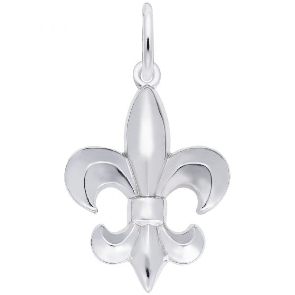 Pendentif en argent 925, fleur de lys