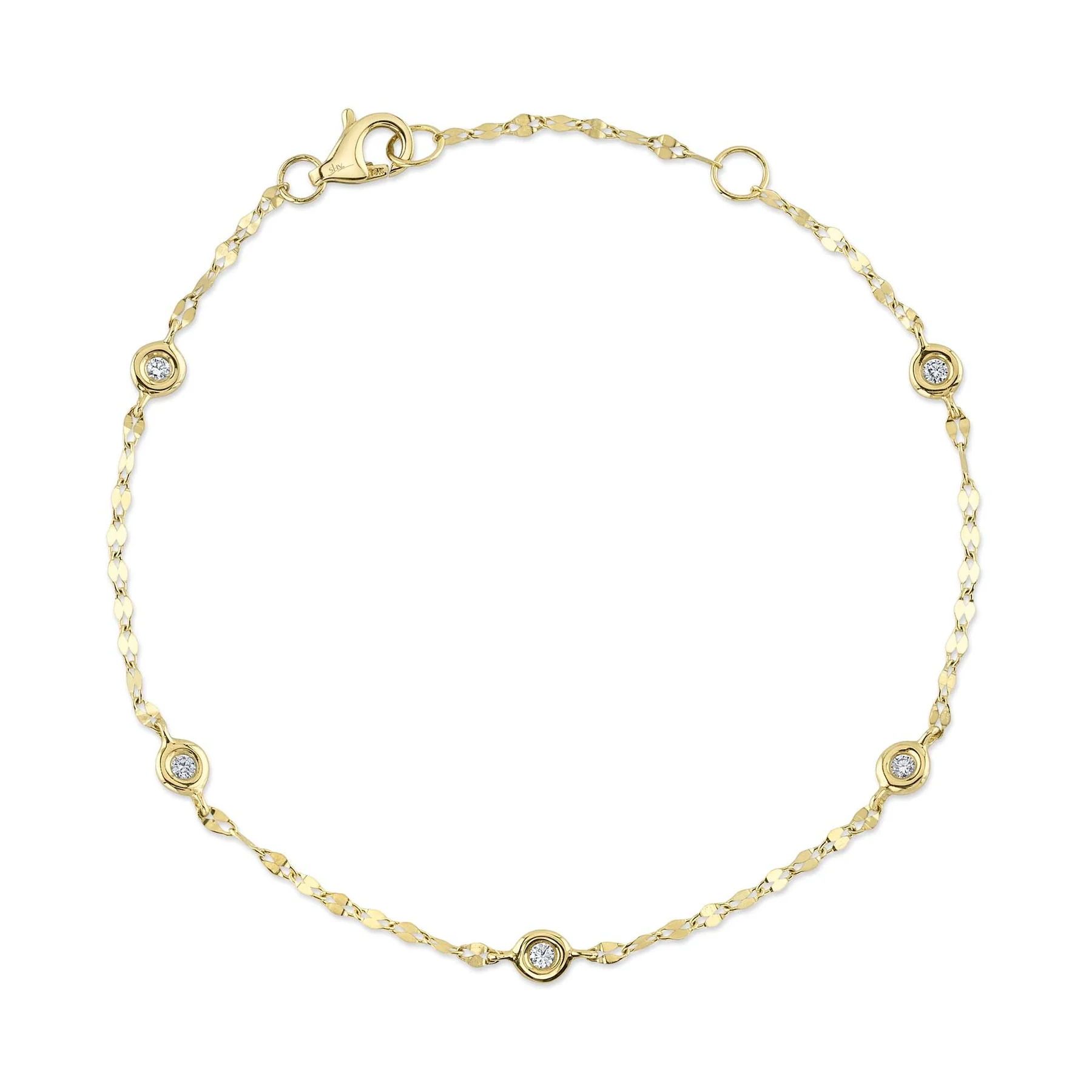 Bracelet pour femme en or 14k, 0.10 carat de diamants SI GH - SC55025787 - Shy Creations