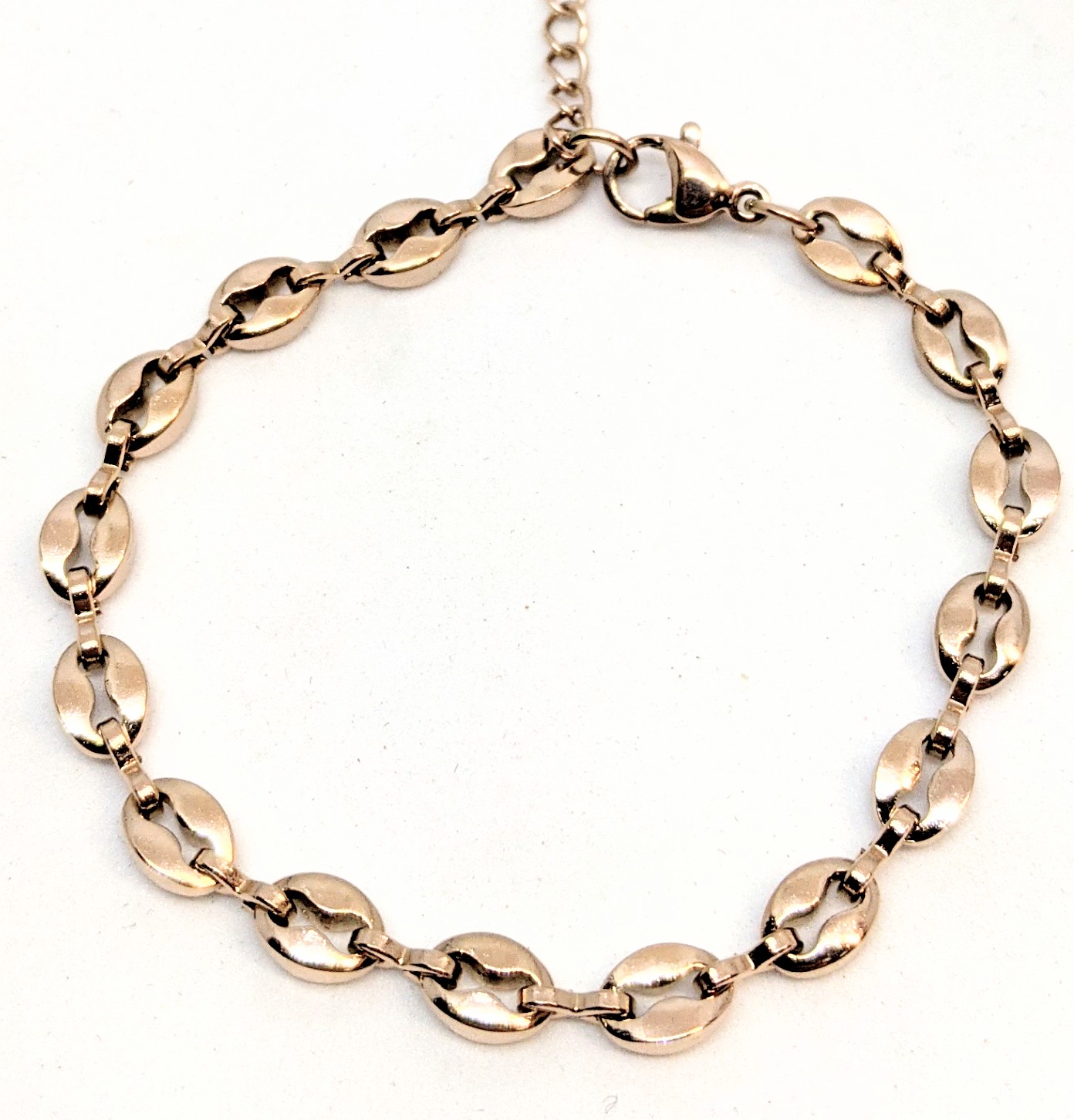 Bracelet en stainless, grains de café