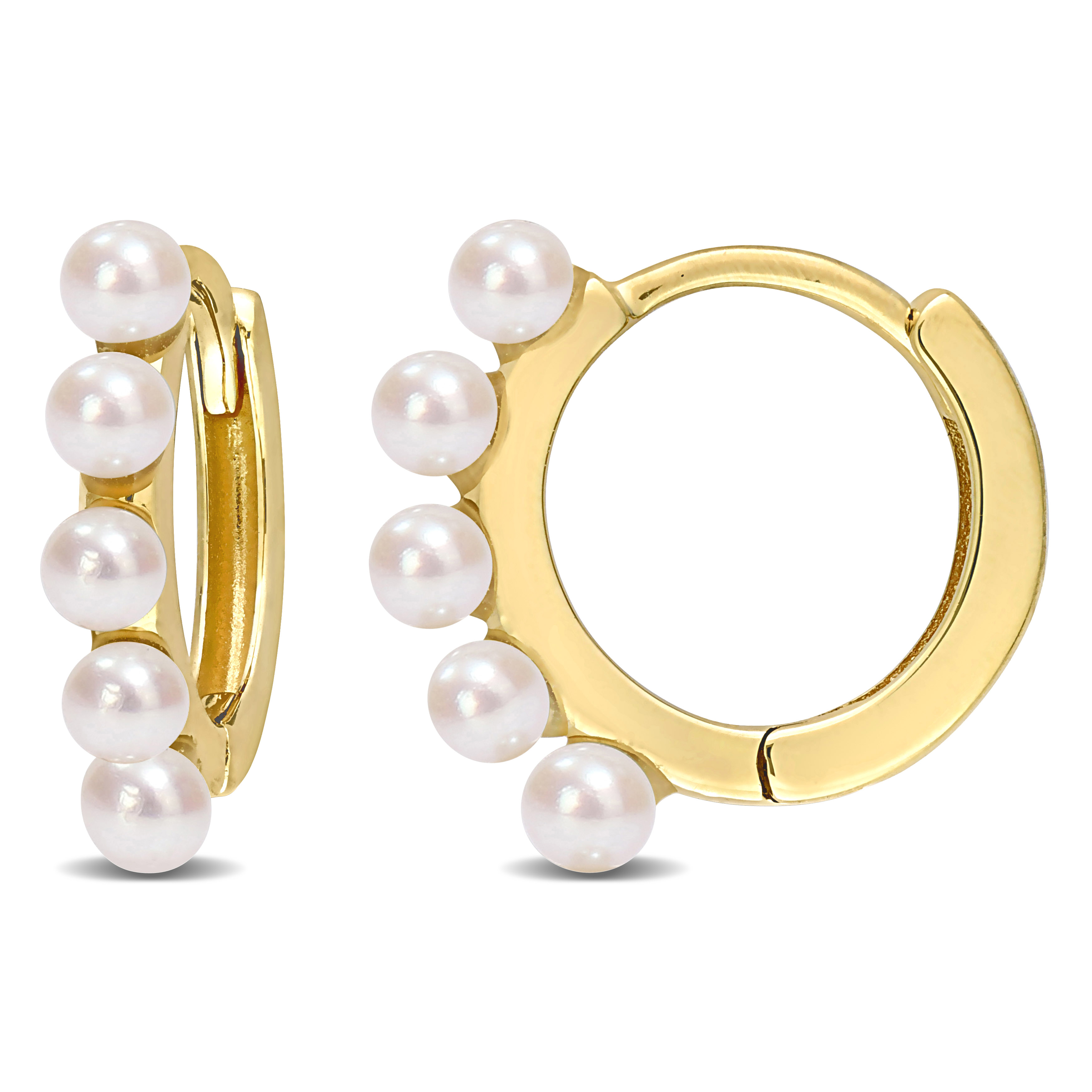 Boucles d'oreilles en or 10K, perles dde culture 2-2.5mm